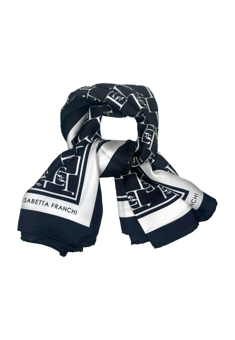 Sciarpa Elegante Da Donna Bianco Nero Check