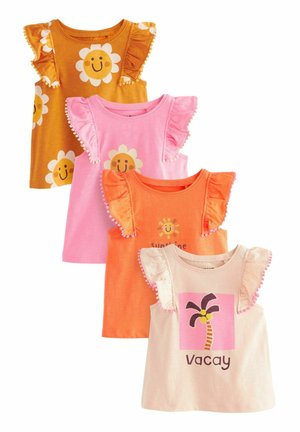 Next 4 PACK REGULAR FIT - T-shirts print - pink holiday palm tree