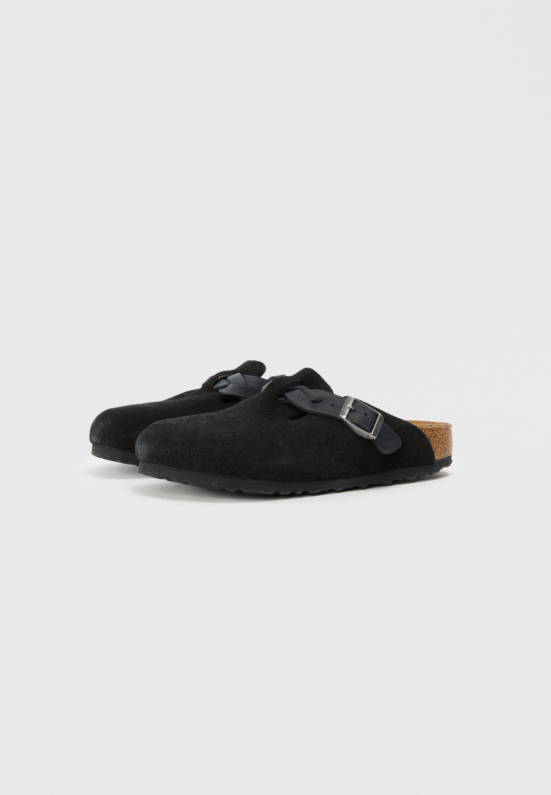 BIRKENSTOCK Boston ブラック ナロー　39 Birkenstock BOSTON BRAIDED LEOI/LEVE BLACKS - NARROW - Mules