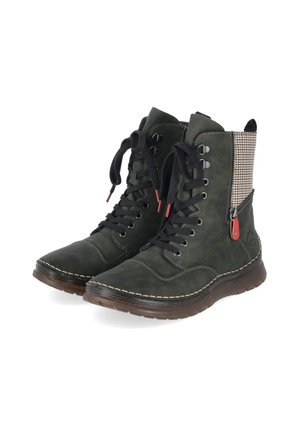 Rieker Botines con cordones - grün-kombi