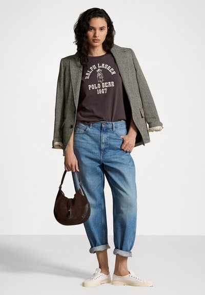 Polo Ralph Lauren POLO BEAR LOGO COTTON JERSEY T-SHIRT - T-shirt imprimé - pebble black