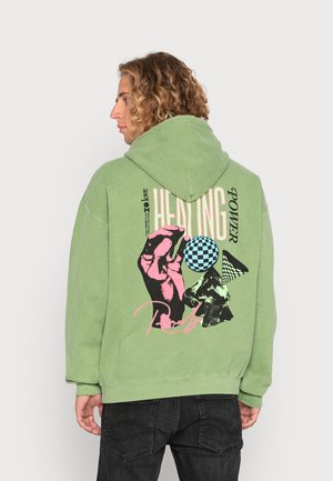 HEALING POWER HOODIE UNISEX - Felpa con cappuccio - green