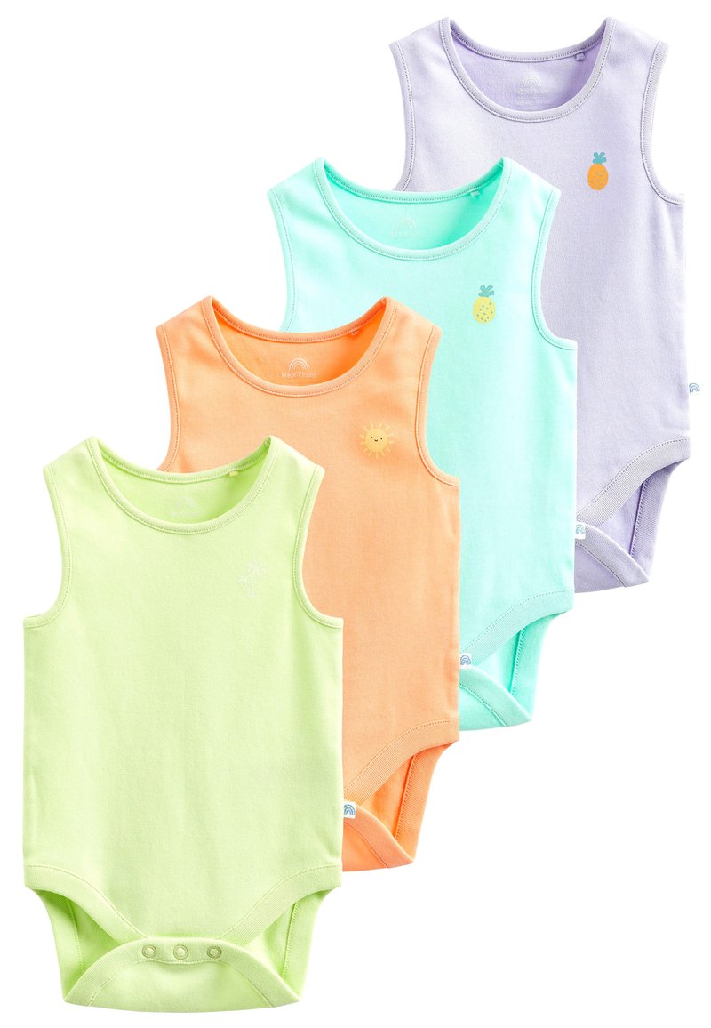 Next BABY PLAIN VEST BODYSUITS 4 PACK Body multi/vert clair