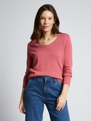 BASIC V-NECK - Jumper - cozy pink