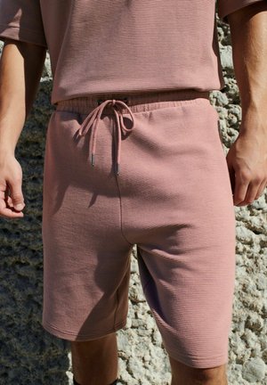 TEXTURED OTTOMAN REGULAR FIT - Pantalones deportivos - pink