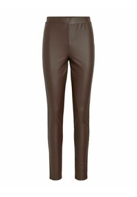 VISAFFRON HW COATED - Püksid - chocolate brown