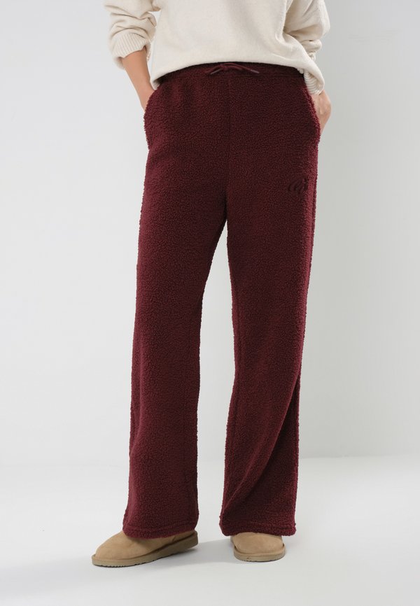 TEDDY JOGGER  - Tracksuit bottoms - bordeaux