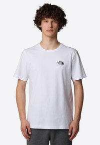 The North Face VERTICAL - Print T-shirt - tnf white tnf black
