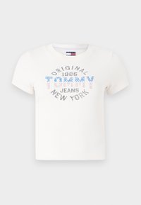 SLIM TEE - Trükipildiga T-särk - ancient white