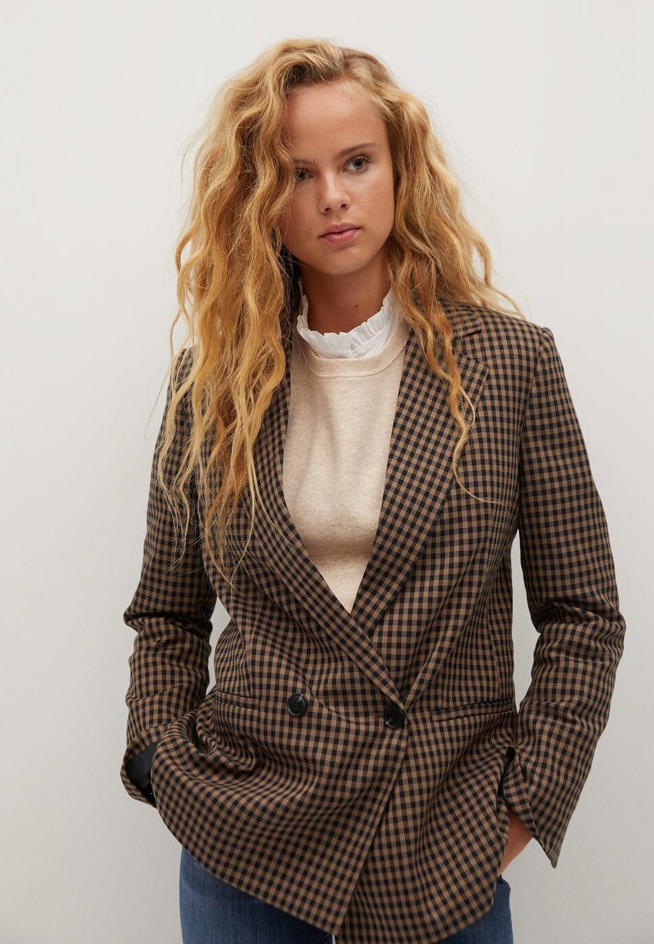 Mango Charlott Blazer Caramel Camel Zalando De