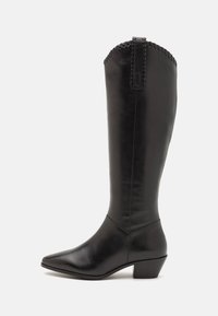 Anna Field LEATHER - Kovbojské/motorkářské kozačky - black