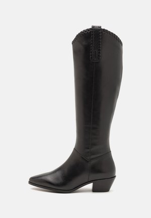 LEATHER - Škornji v kavbojskem/motorističnem slogu - black