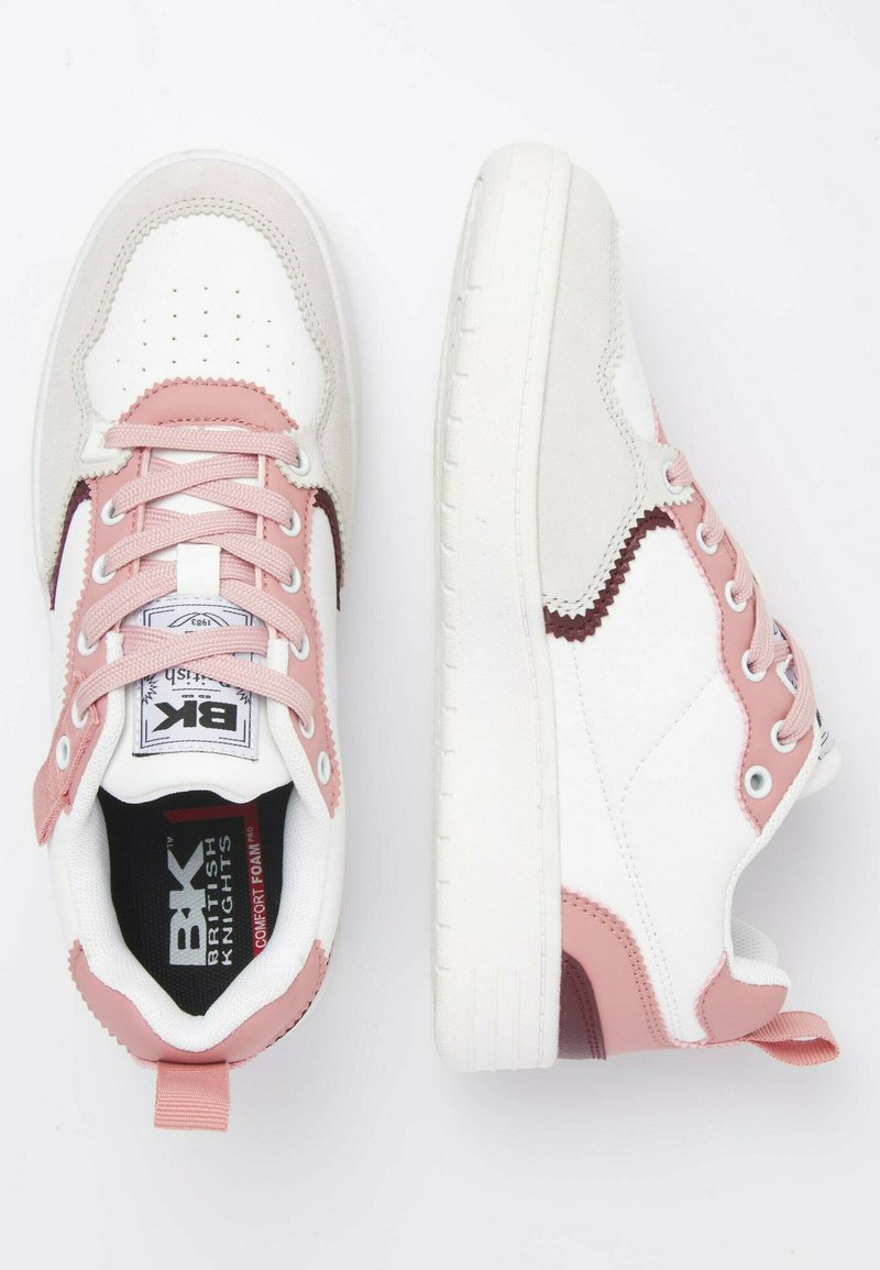 Damen Sneaker low | British Knights MICA Sneaker low white old pink burgundy/pink - FX83471 Damen Sneaker low | British Knights MICA Sneaker low white old pink burgundy/pink - FX83471