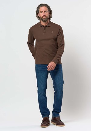 MCS, MCROCKWALL LONG SLEEVE POLO - Poloshirts - bracken