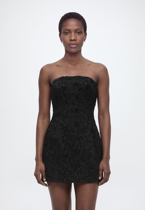 KAROLINE TEXTURED MINI DRESS - Robe de soirée - black