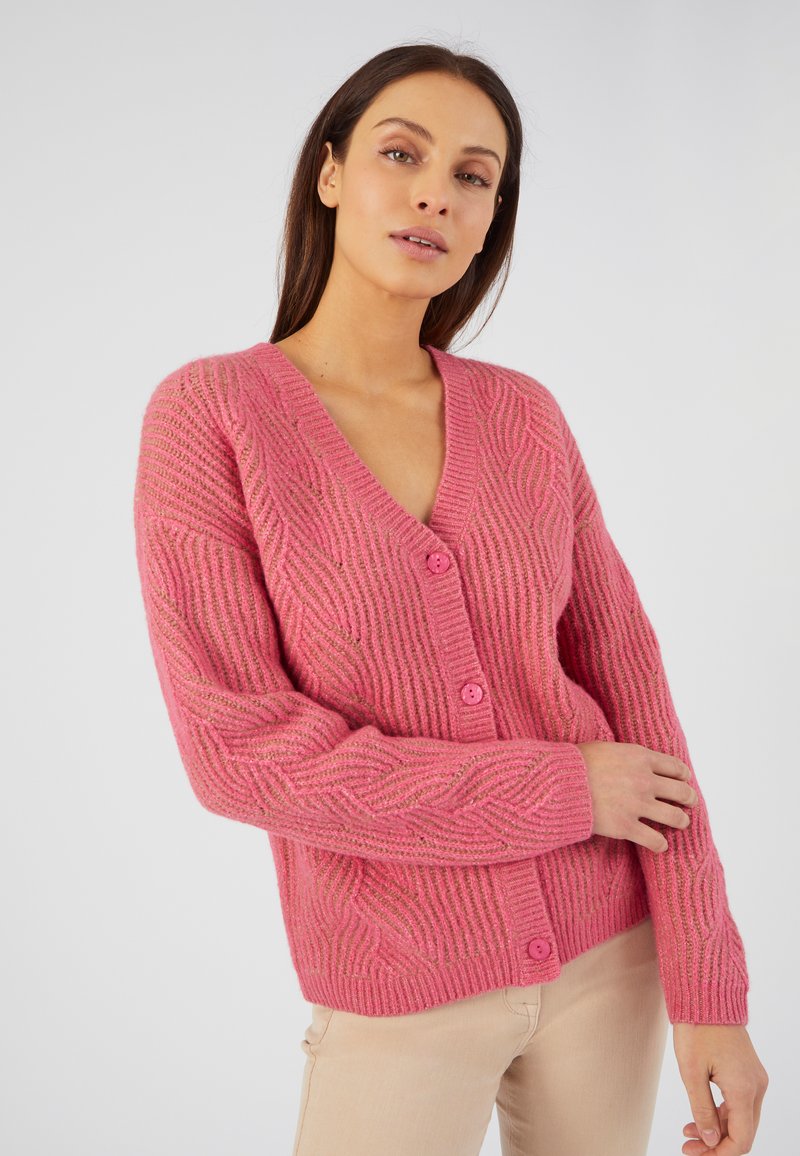 Gilet Veste Femme Gris Rose - Taille 50-52 (grande Taille), Coton+acrylique, Sans Doublure - Neuf Sans étiquettes