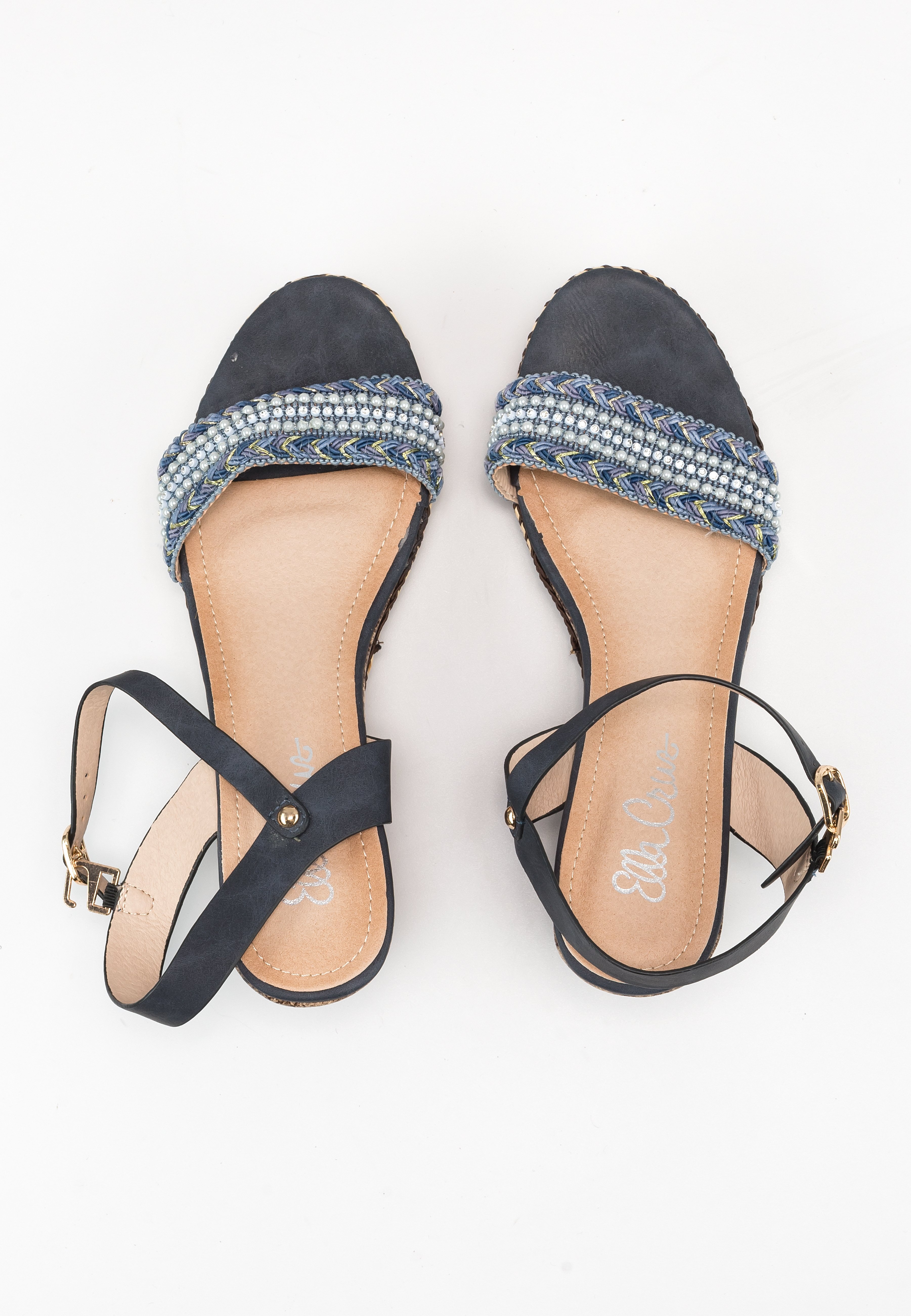 Lola Cruz Sandalen met sleehak - blue/blauw - (Pre-owned) - Zalando.be