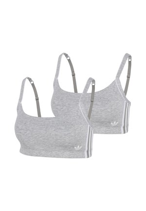 ADICOLOR COMFORT FLEX 2-PACK - Sport-BH mit leichter Stützkraft - heather grey
