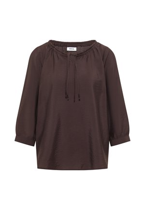 Cecil, CARMEN-BLUSE MIT HALBARM UND BÄNDERN - Blouse - brown cacao