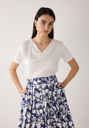 MIT WASSERFALL-AUSSCHNITT - Bluse - off white