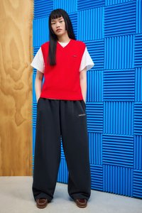 iets frans... HARRI WIDE LEG JOGGER UNISEX - Tepláky - black