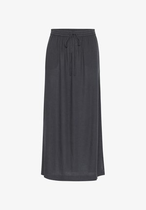 Harmaa, polvipituinen hame, joka on valmistettu kevyestä kankaasta. Varustettu joustavalla vyötäröllä, jossa on nyöri, sekä sivutaskuilla käytännöllisyyden vuoksi.