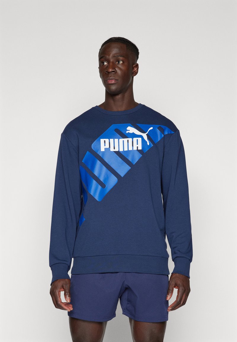 Puma - POWER GRAPHIC CREW  - Sweater - club navy, Vergroten