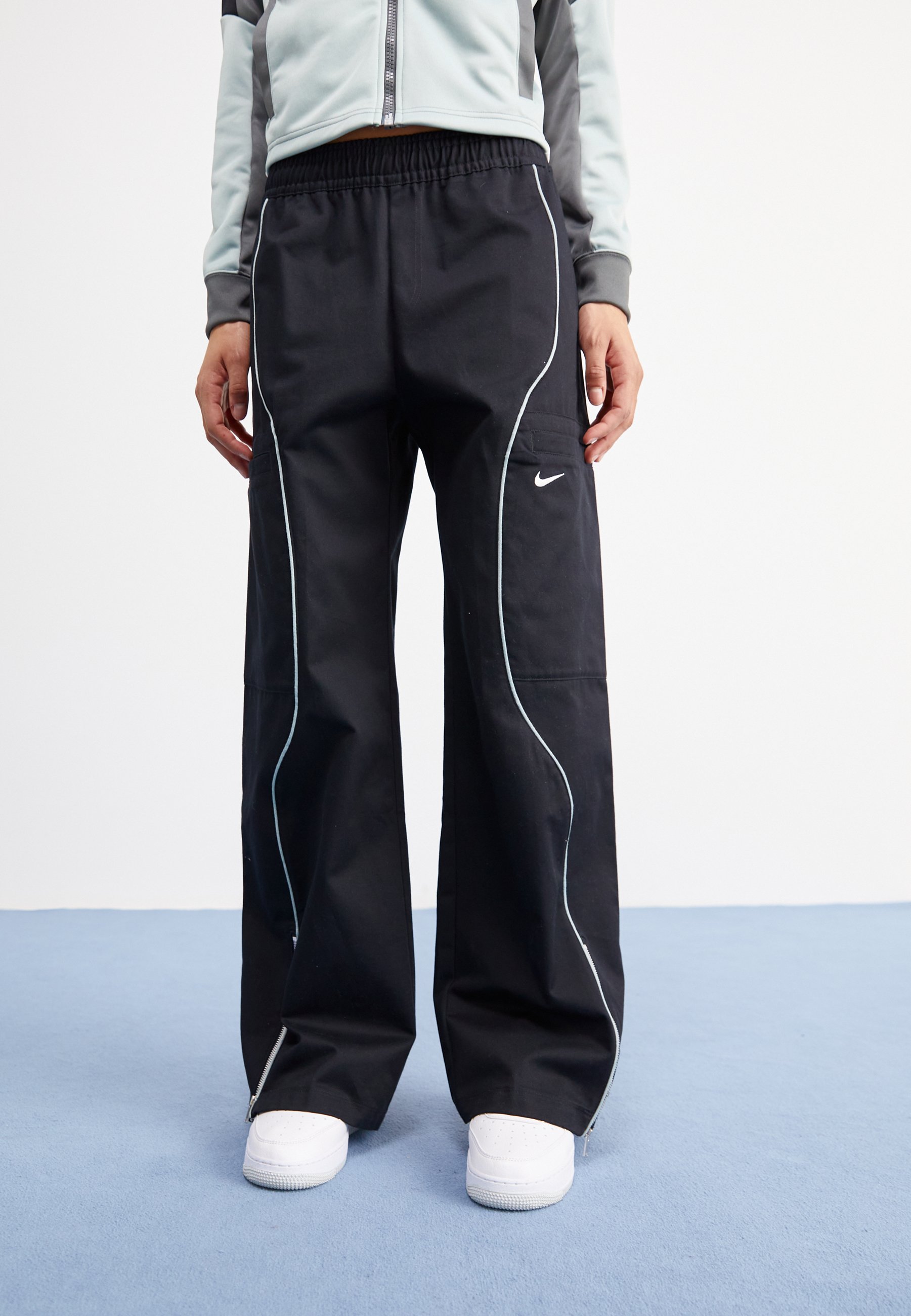 Nike Sportswear STREET Pantaloni black/light pumice white/nero