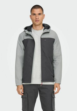 ONSMACK HOOD VD OTW - Leichte Jacke - grey pinstripe