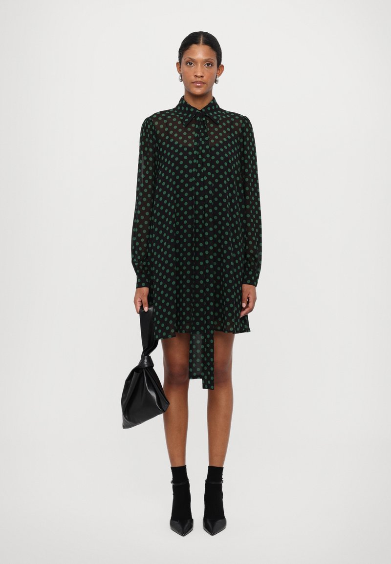 michael kors green shirt dress Michael PARISIAN DOT BOW - dress Cut Outs