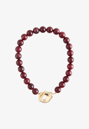 Next, BEADED T-BAR NECKLACE - Necklace - burgundy red