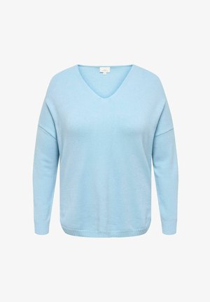 ONLY Carmakoma, CARMARGARETA LS PULLOVER KNT NOOS - Maglione - cashmere blue