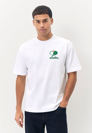 Next RELAXED FIT GRAPHIC  - Tricou cu imprimeu - white padel