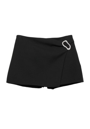 WITH BUCKLE - SKORT - Pantaloni scurți - black