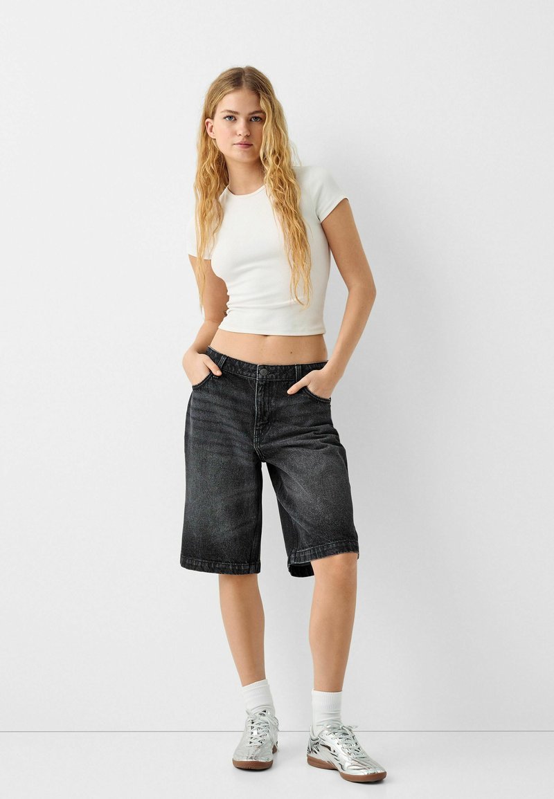 Bershka Jeansshort zwart