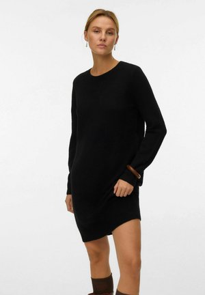 VMBOOM LS O-NECK GA NOOS - Abito in maglia - black