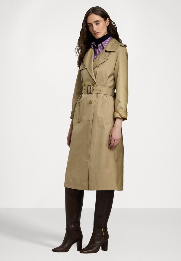 DOUBLE BREASTED BELTED TRENCH COAT - Trenchcoat - birch tan4