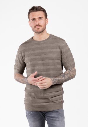 T-Shirt print - mud brown