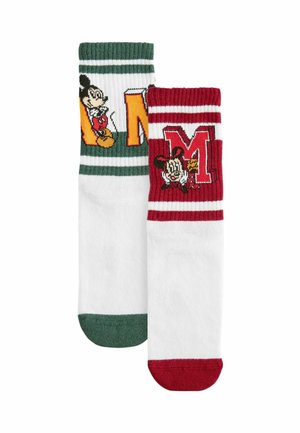 DISNEY MICKEY AND MINNE   2 PACK.   - Zoknik - white