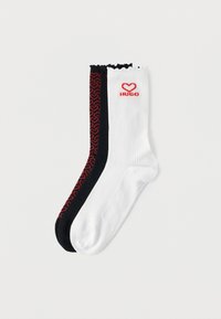 HUGO LET HERT 3 PACK - Κάλτσες - black/red/white