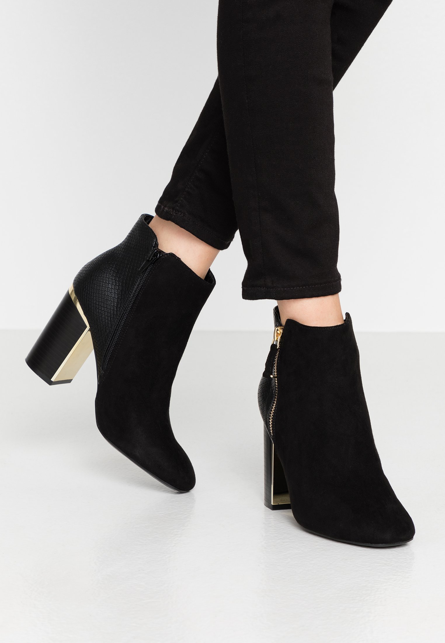 New Look BANDIT Enkellaarsjes met hoge hak black New Look BANDIT Enkellaarsjes met hoge hak black