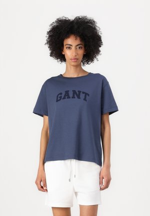 GANT GRAPHIC  - Print T-shirt - prussian blue