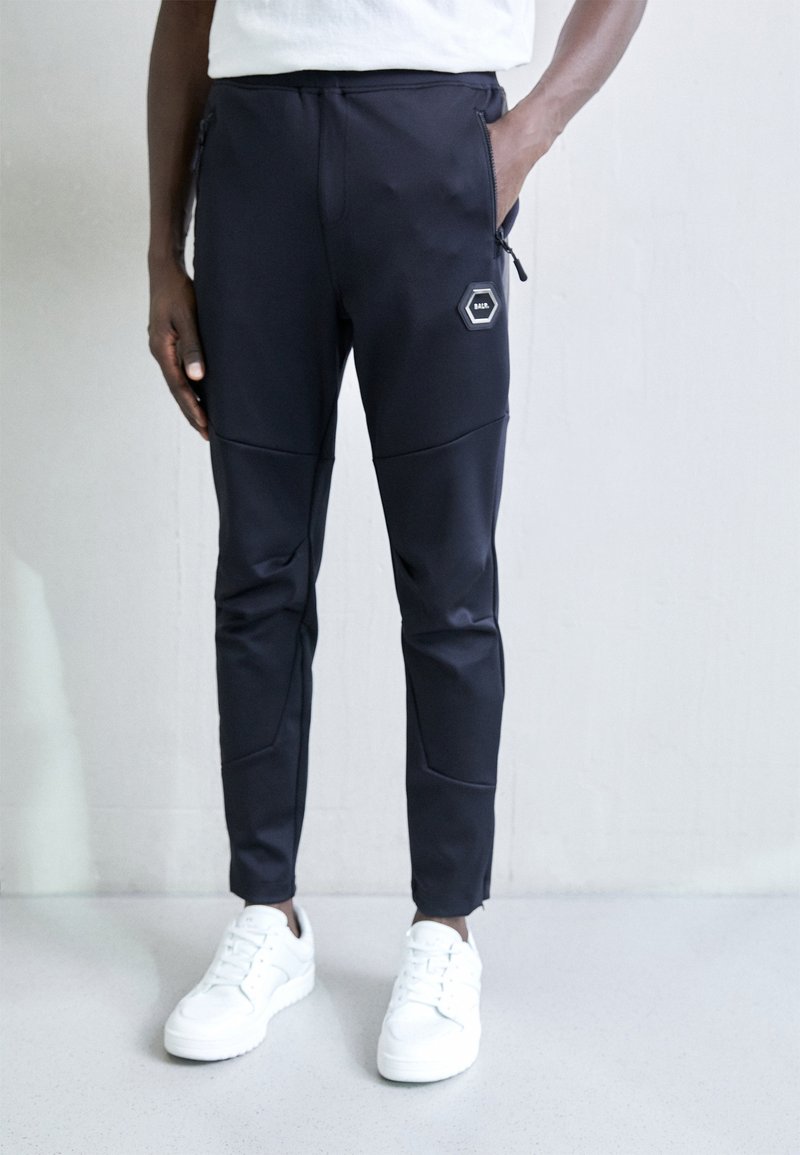 BALR. LOUIS SLIM TECH ZIP TRACK PANTS Tracksuit bottoms jet black