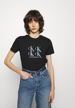 SHINE LOGO TEE - T-shirt med print - black