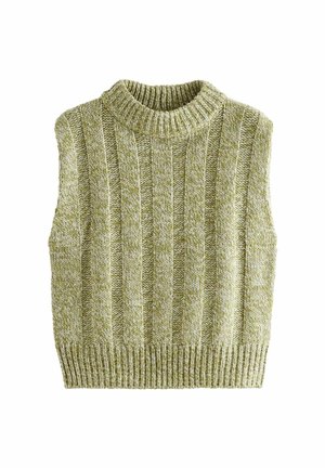 SLEEVELESS CHUNKY REGULAR FIT - Strickpullover - green nautral twist