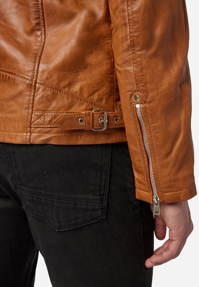 Herren Leichte Jacken | Ricano BRUTE Lederjacke cognac braun/cognac - TU43230 Herren Leichte Jacken | Ricano BRUTE Lederjacke cognac braun/cognac - TU43230