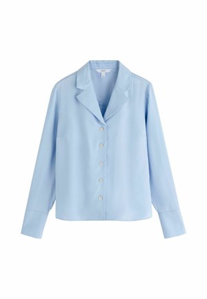 Next, REGULAR FIT - SOFT REVERE COLLAR LONG SLEEVE SHIRT - Skjortebluser - blue