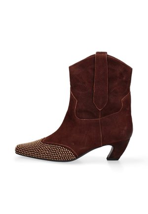 Bottines de cowboy / motard - marrone scuro