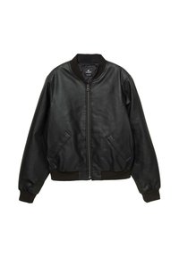 Imitatieleren jas - black