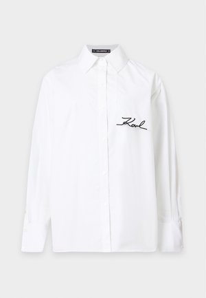 KARL LAGERFELD, SIGNATURE SHIRT - Πουκαμίσα με κουμπιά - white